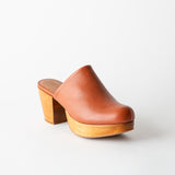 Ava Platform Clog Whiskey Nappa