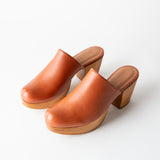 Ava Platform Clog Whiskey Nappa