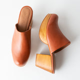 Ava Platform Clog Whiskey Nappa