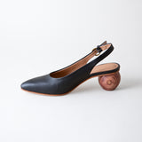 Canela Slingback Heel Coal Nappa