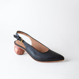 Canela Slingback Heel Coal Nappa