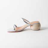 Chachi Heeled Sandal Silver Nappa