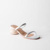 Chachi Heeled Sandal Silver Nappa