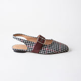 Farrah Slingback Black + White Tweed