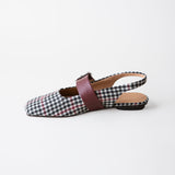 Farrah Slingback Black + White Tweed
