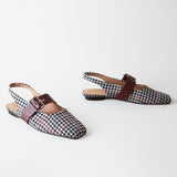 Farrah Slingback Black + White Tweed