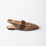 Farrah Slingback Chocolate Tweed Calf Hair