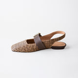 Farrah Slingback Chocolate Tweed Calf Hair