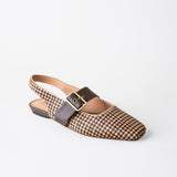 Farrah Slingback Chocolate Tweed Calf Hair
