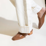Felix Loafer Mule Latte Crinkle Patent