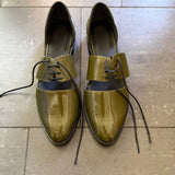 Carmen Olive Crinkle Patent