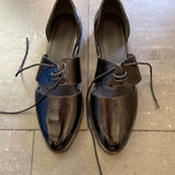 Carmen Black Crinkle Patent