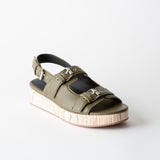 Leja Flatform Sandal Cactus Grained Nappa