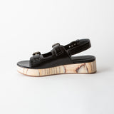 Leja Flatform Sandal Gloss Black Nappa