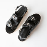 Leja Flatform Sandal Gloss Black Nappa