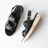 Leja Flatform Sandal Gloss Black Nappa