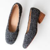 Luisa Low Heel Charcoal Alpaca