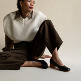 Luisa Low Heel Coal Nappa