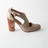 Luna Naya Block Heel Champagne Nappa
