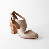 Luna Naya Block Heel Champagne Nappa