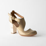 Luna Naya Block Heel Gold Nappa