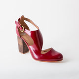 Luna Naya Block Heel Cherry Crinkle Patent