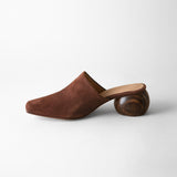 Mina Mule Chocolate Suede