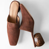 Mina Mule Chocolate Suede