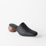 Mina Mule Coal Woven Nappa