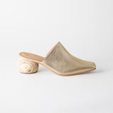 Mina Mule Gold Nappa