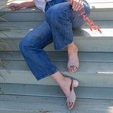 Heeled sandal in latte suede in austin, tx
