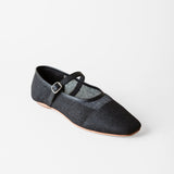 Penny Ballet Flat Coal Jute