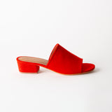 Rachel Sandal Heel Coral Suede