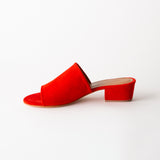 Rachel Sandal Heel Coral Suede