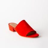 Rachel Sandal Heel Coral Suede