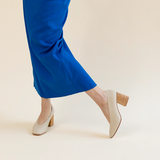 Salvador Block Heel Bone Nappa