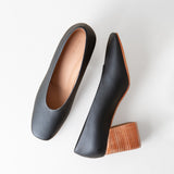 Salvador Block Heel Coal Nappa