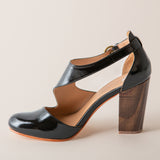Black Crinkle Patent