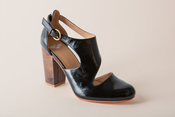 Black Crinkle Patent